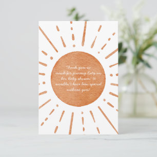 Boho Sol Baby Shower Tack Kort