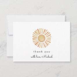 Boho Sol Birthday, Sunshine 1st Birthday Tack Kort