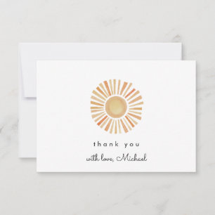 Boho Sol Birthday, Sunshine 1st Birthday Tack Kort