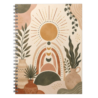 Boho Sol & Botanisk Konst Anteckningsbok