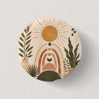 Boho Sol & Botanisk Konst Knapp