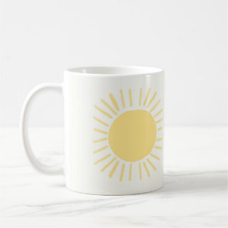 Boho sol design i gult kaffemugg