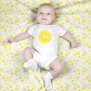 Boho Sol Little Sunshine Baby Bodykostym - 1:a föd T Shirt