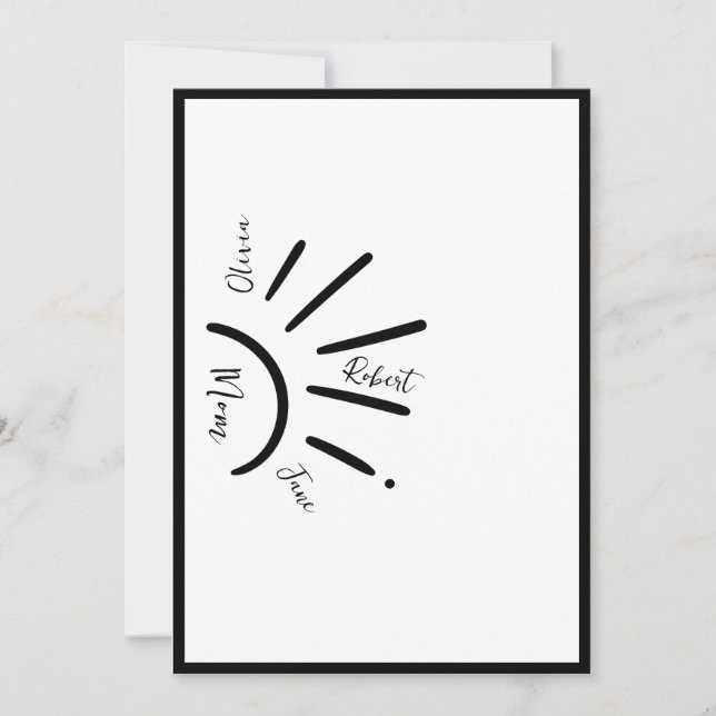 Boho Sol Mamma & Kids Sol Rays Julkort (Framsida)