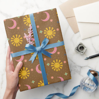 Boho Sol & Mån Celestial Presentpapper