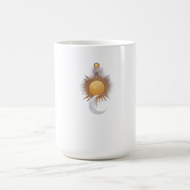 Boho Sol Måne Celestial Kaffe Mugg Häx Cup (Center)