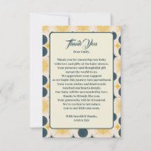 Boho Sol Måne Stars Blue Gult Baby Shower