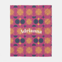 Boho Sol Måne Stars Rosa Blue Gult Personlig