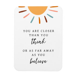 Boho Sol Motivational Mindset Quote Magnet