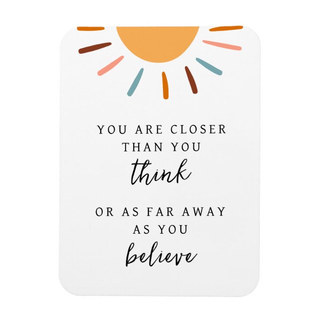 Boho Sol Motivational Mindset Quote Magnet (Vertikal)