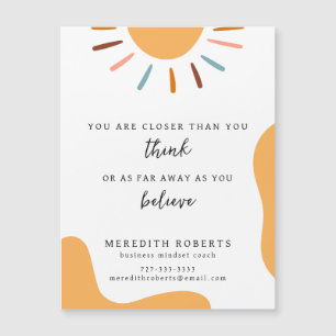 Boho Sol Motivational Quote Business Magnet