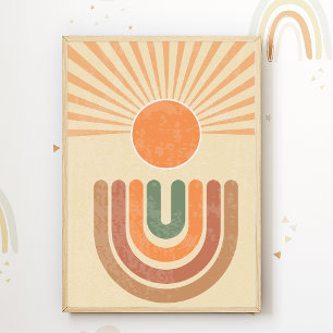 Boho Sol Nursery Print Kids Room Poster Decor