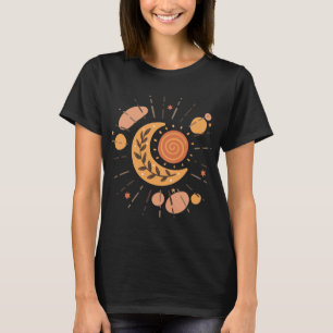 Boho Sol och Måne Celestial Esoteric T Shirt
