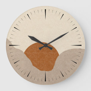 Boho Sol ökert Wall Clock Stor Klocka