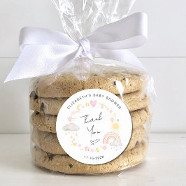 Boho Sol Rainbow Flicka Shower Tack Runt Klistermärke