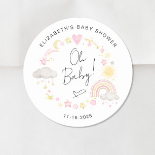 Boho Sol Rainbow Oh Flicka Shower Runt Klistermärke