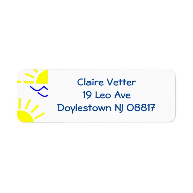 Boho Sol Returadress Etikett (Framsidan)