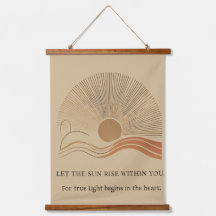 "Boho Sol Wall Tapestry - Golden Sol med Inspira