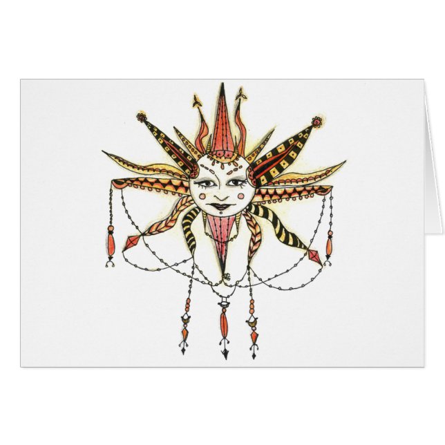 Boho Soleil Hälsningskort (Framsidan Horizontal)