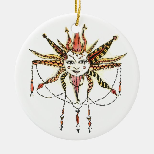 Boho Soleil Julgransprydnad Keramik (Framsidan)