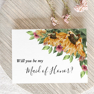 Boho Solros Maid of honor Frieri kort