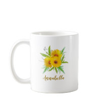Boho solros med namnpresent 