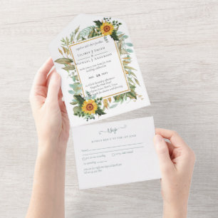Boho Solros Sage Greenery Bröllop