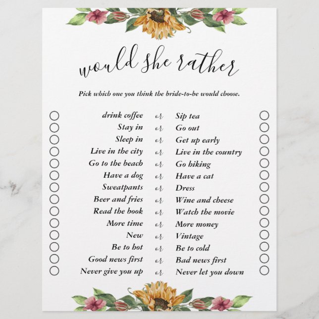 Boho Solros Two Sided Bingo Möhippa Games (Framsida)