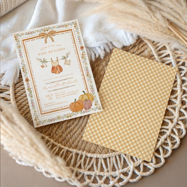 Boho som faller i Kärlek Fall Baby Shower Girl Inbjudningar (Skapare uppladdad)