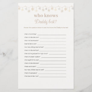 Boho som känner pappa Best Baby Shower Game