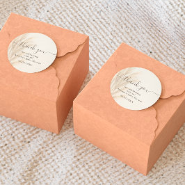 Boho sommar pampas gräs vattenfärg Tack baby Runt Klistermärke