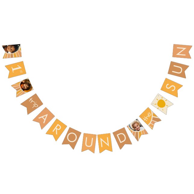 Boho-sommaren första Resa runt Sol-fotodagen Vimplar (Alla)