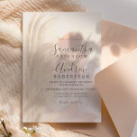 Boho sommarpampas gräsfärgsfoto bröllop inbjudningar<br><div class="desc">Boho sommarpampas gräsfärgen bröllop med elegant brun,  beige elfenbenstypografi,  vattenfärg och minimal bakgrund. Lägg till ditt foto</div>