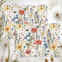 BOHO SOMMER BLOMMIGT DECOUPAGE