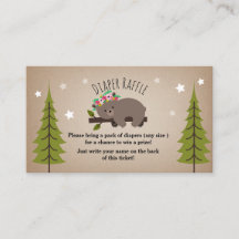 Boho Sömnig Bear Stars Diaper Raffle