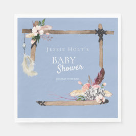 Boho Southwest Chambray Baby Shower Pappersservett