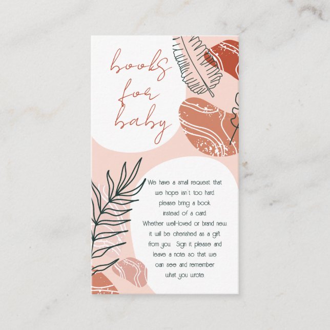 Boho Southwest Desert Baby Shower Bokar för Baby Tilläggskort (Framsida)