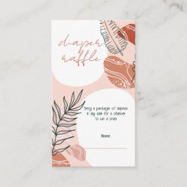 Boho Southwest Desert Baby Shower Diaper Raffle Tilläggskort