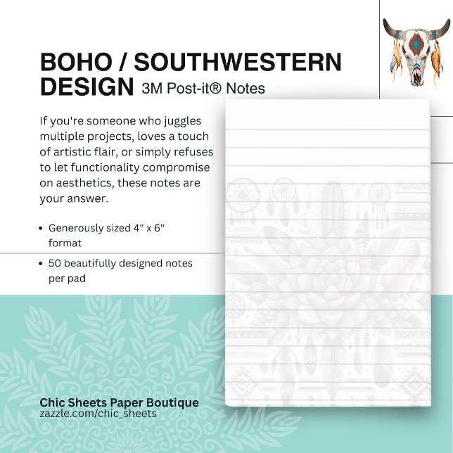 Boho/Southwestern Design 3M Post-it®-lappar Post-it Block (Skapare uppladdad)