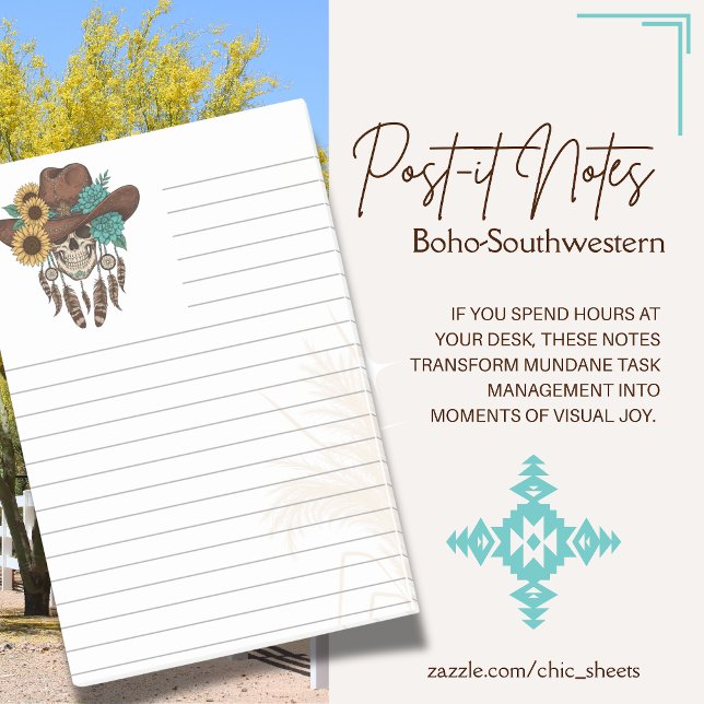 Boho-Southwestern stilftärd 3M  Post-it Block (Skapare uppladdad)