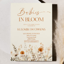 Boho Spädbarn i Bloom Wildblomme Baby Shower
