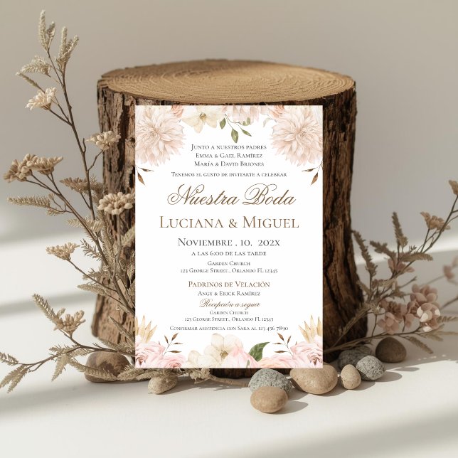 Boho Spanish Wedding Invitation Inbjudningar (Skapare uppladdad)