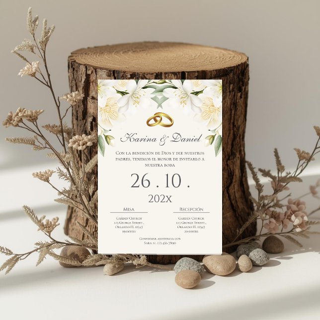 Boho Spanish Wedding Invitation Inbjudningar (Skapare uppladdad)