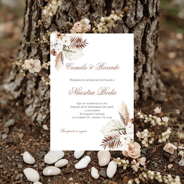 Boho Spanish Wedding Invitation Inbjudningar (Skapare uppladdad)