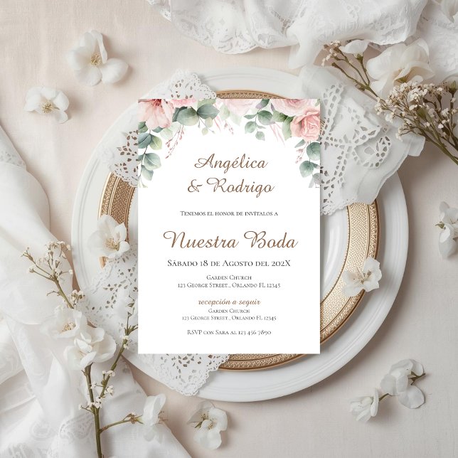 Boho Spanish Wedding Invitation Inbjudningar (Skapare uppladdad)