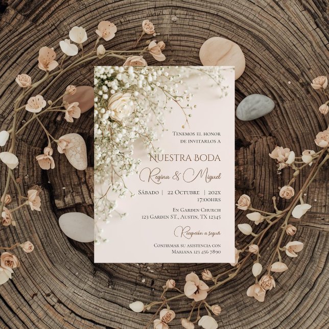 Boho Spanish Wedding Invitation Inbjudningar (Skapare uppladdad)