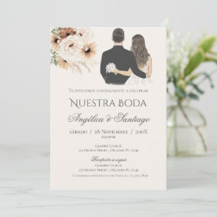 Boho-spansk bröllopsinbjudan inbjudningar