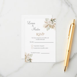 Boho Spanska Bröllop OSA Card Tilläggskort