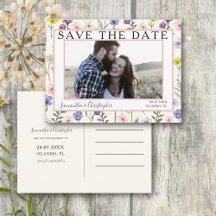 Boho Spara datum Vildblomma & Foto