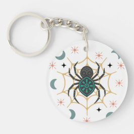 Boho Spider & Webben Keychain - Tribal Stil Line A